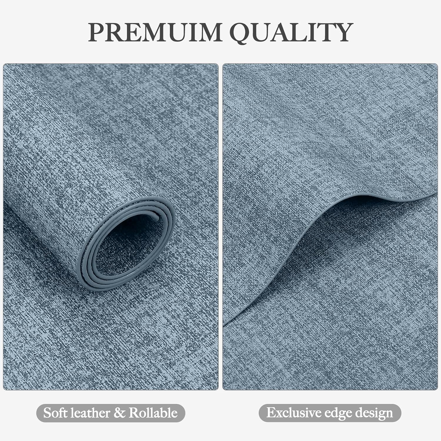 Faux Leather Heat Resistant Placemats Set of 8 – Waterproof Oilproof Wipeable Dining PU Vinyl Place Mat Easy Clean