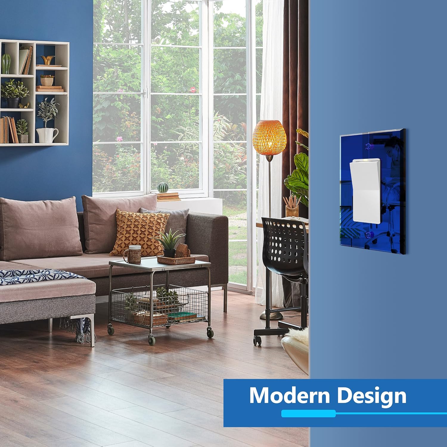 LIDER Decorator Wall Plate, Mirrored, Oversized 1-Gang, Acrylic, 5-Pack | Temperature/Impact Resistant, Mirror Glass