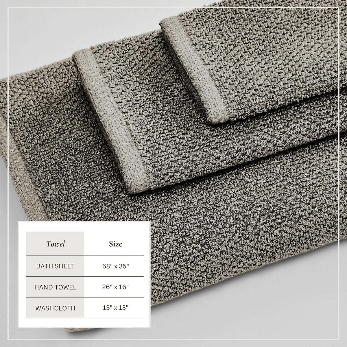 Great Bay Home 100% Cotton 6 Piece Bath Sheet Set - Absorbent, Quick-Drying, Durable Bath Towels for Bathroom Decor