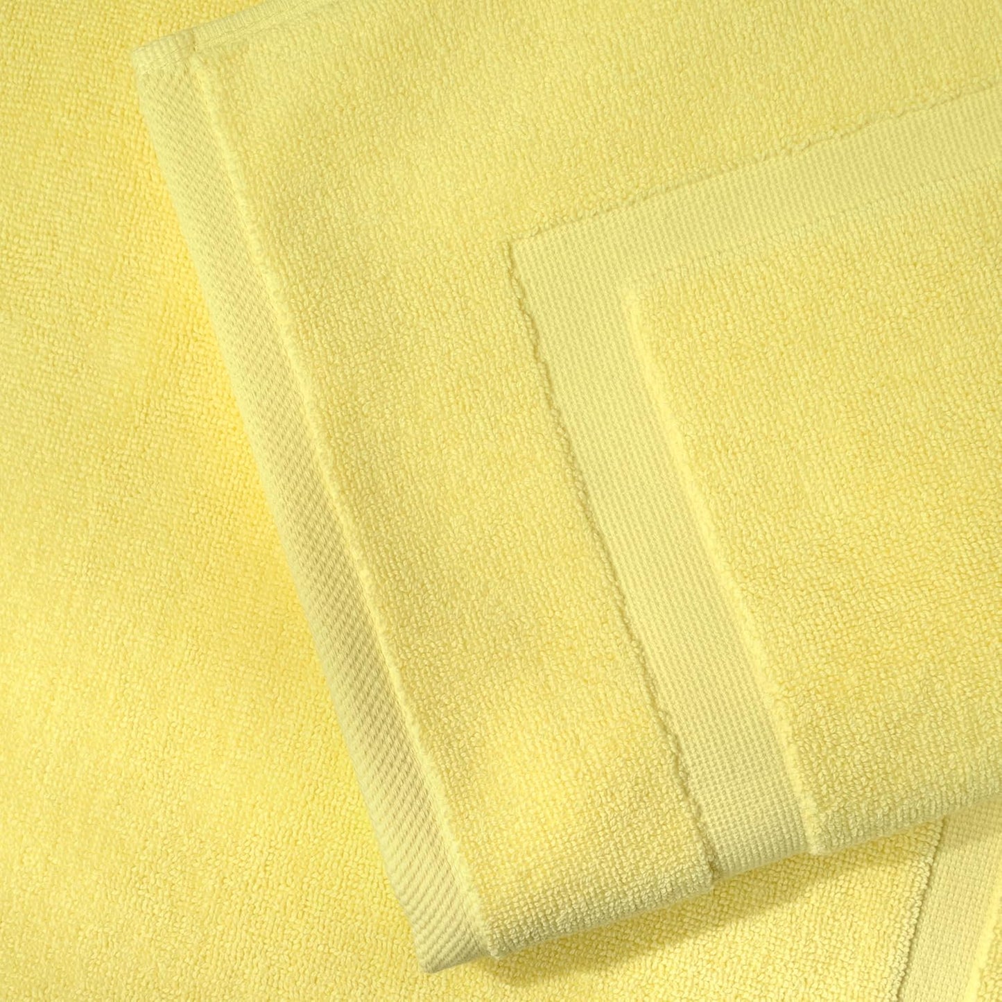 SALBAKOS 2-Piece 100% Turkish Cotton Bath Mat Towel, 20x34 inch, Yellow | Bathroom Floor Towels, Thick Soft Most