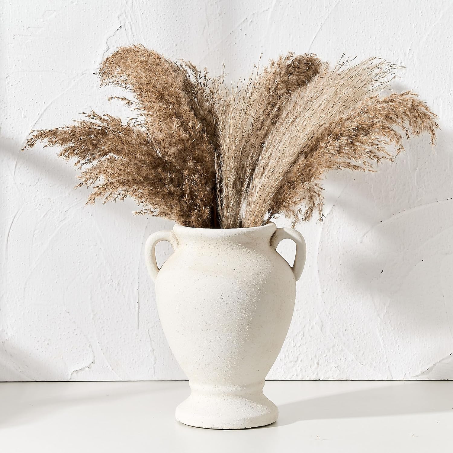 Farmhouse Terracotta Vase / White- 8.46 / 8.46 Inch