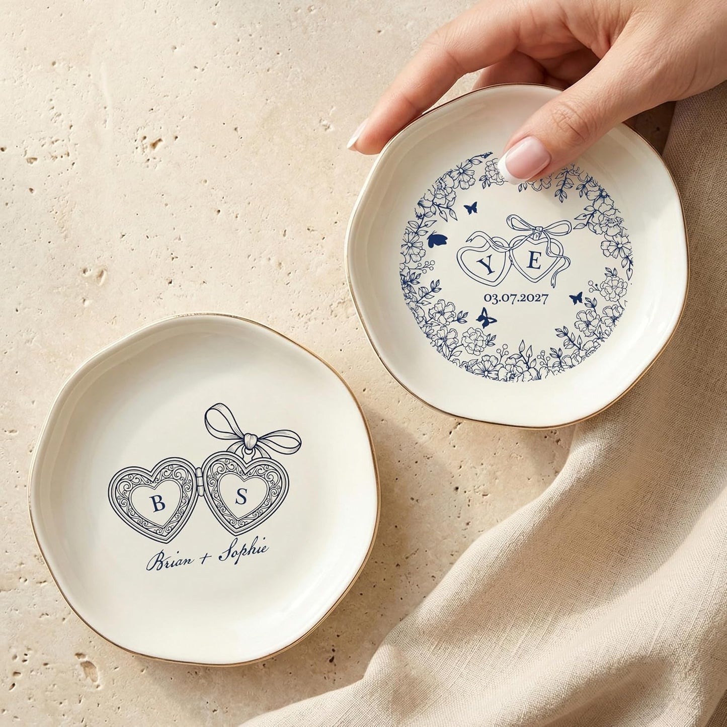 Ceramic Engagement Jewelry Holder / 12-engagement
