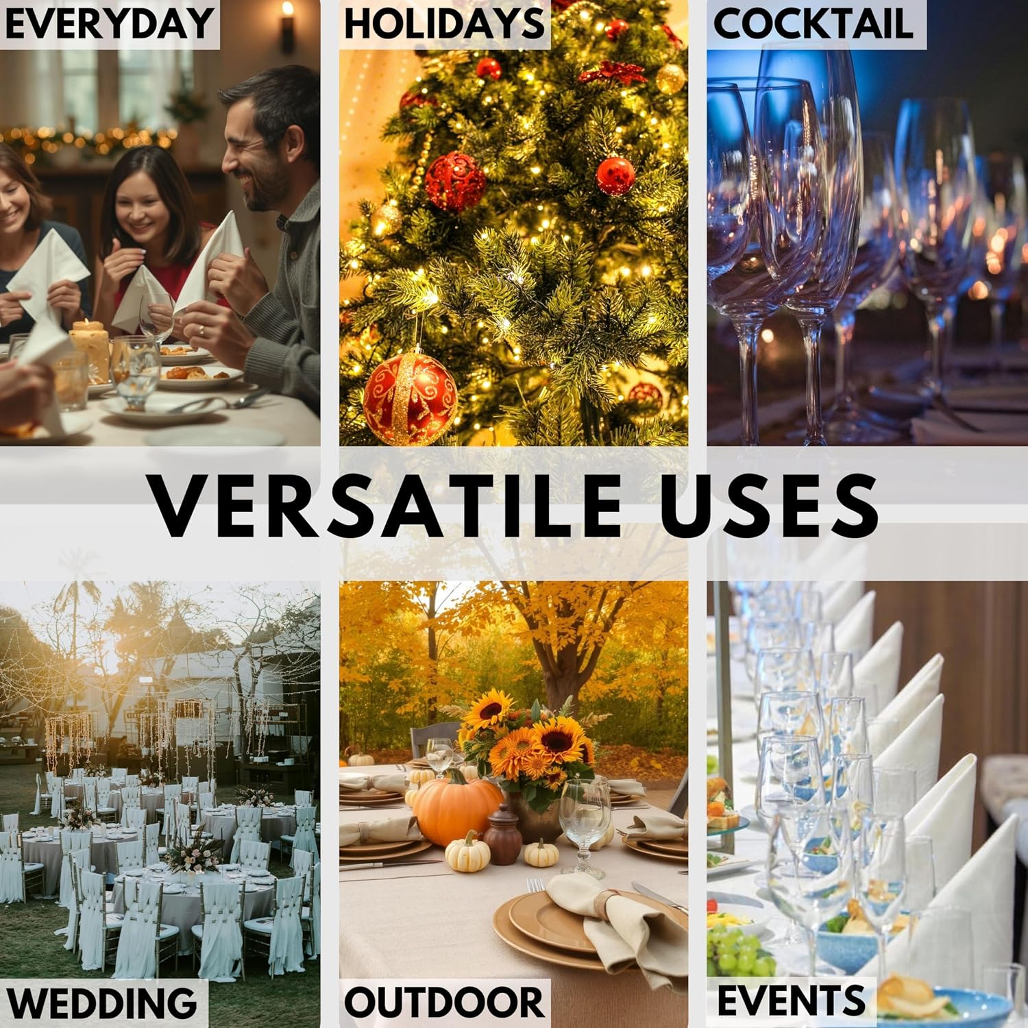 Native Fab Cloth Napkins Set of 12, Hemstitched Edges 100% Cotton, Washable Dinner Napkins 18x18 inch, Soft &