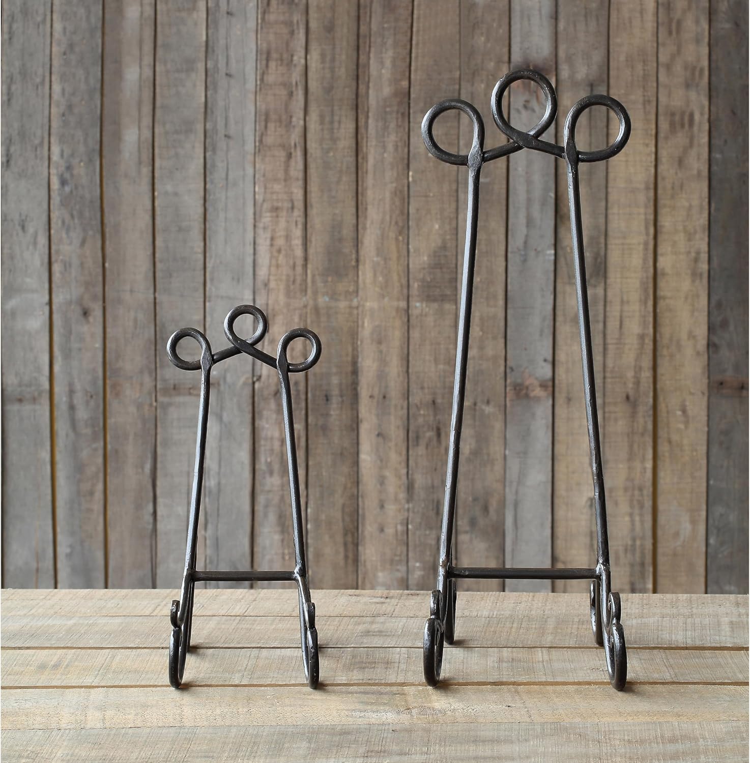 Creative Co-Op DE1159 Grey Metal Easel 24 Inch High