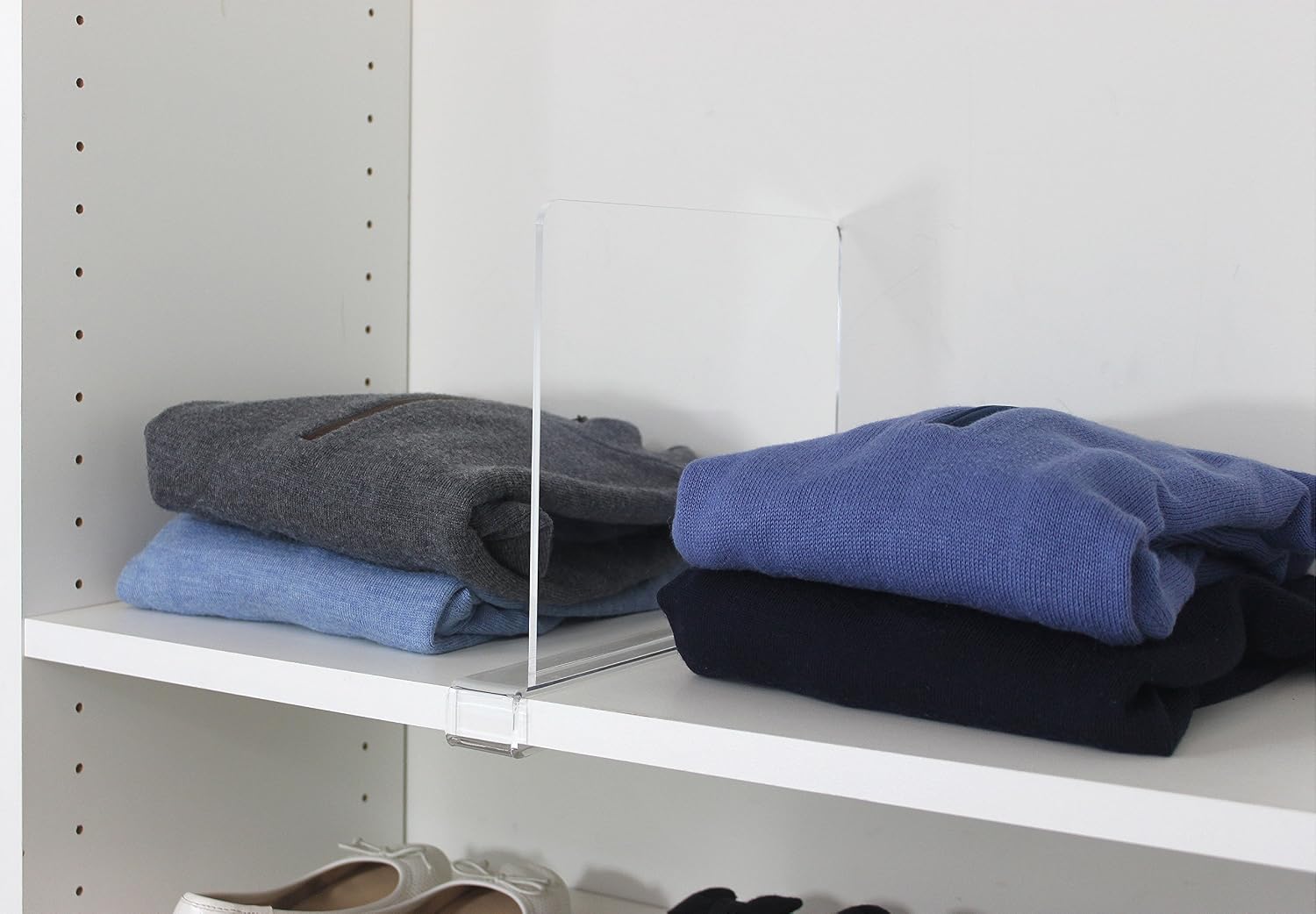 Wood Shelves / Closet Organizers / Clear / Set of 2