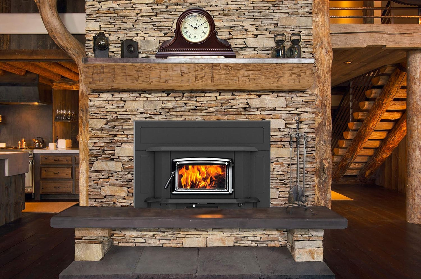 Mantel Clocks, Battery Operated, Silent Wood Mantle Clock with Westminster Chimes On The Hour, Solid Wooden Shelf