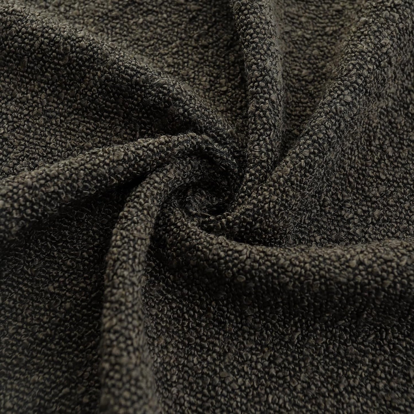 Boucle Decorative Throw Pillow Covers / Dark Coffee / 24 x 24 / Set of 2