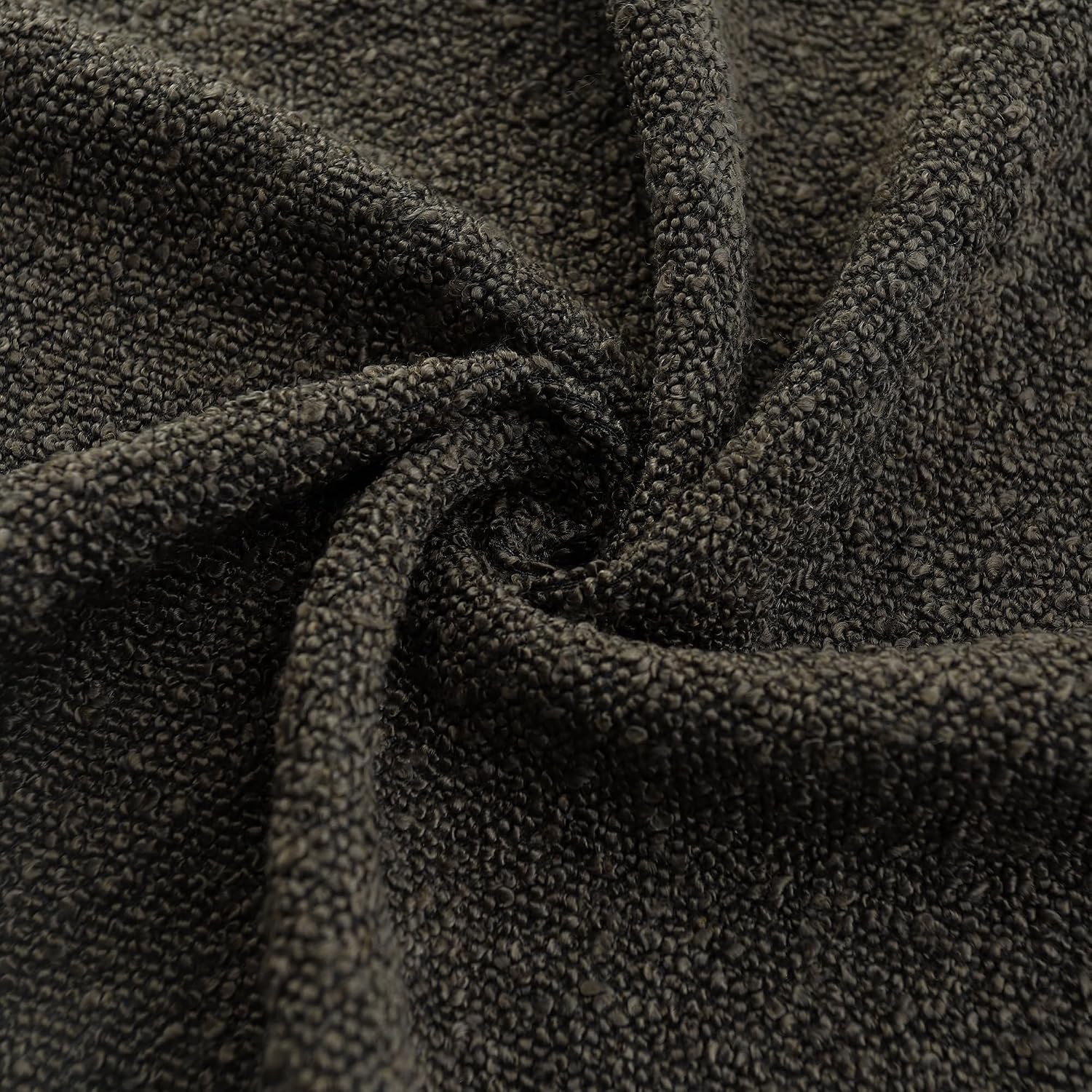Boucle Decorative Throw Pillow Covers / Dark Coffee / 24 x 24 / Set of 2