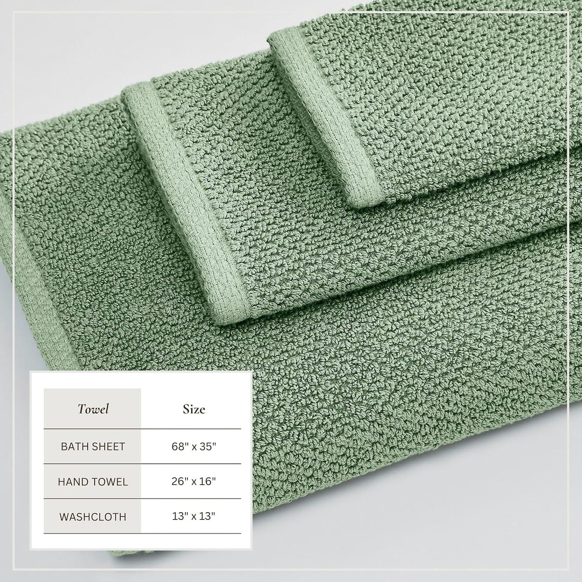Great Bay Home 100% Cotton 6 Piece Bath Sheet Set - Absorbent, Quick-Drying, Durable Bath Towels for Bathroom Decor