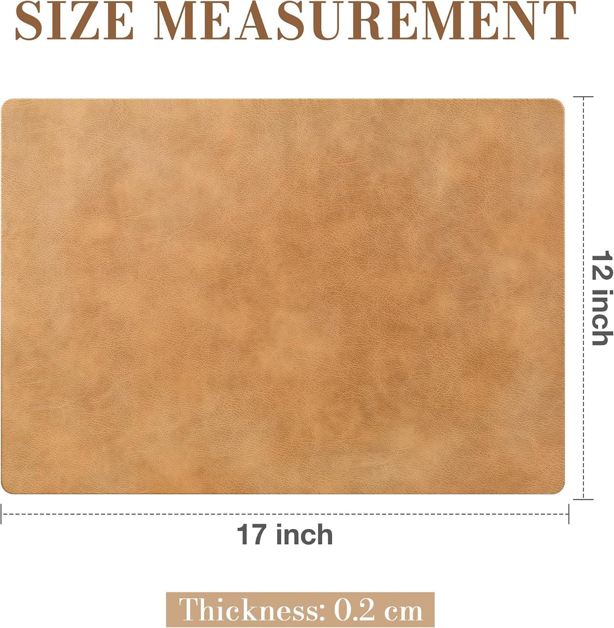 Roxifina Faux Leather Placemats Set of 8 - Vinyl Placemats Wipeable Waterproof Oil-Proof PU Place Mats Heat Resistant