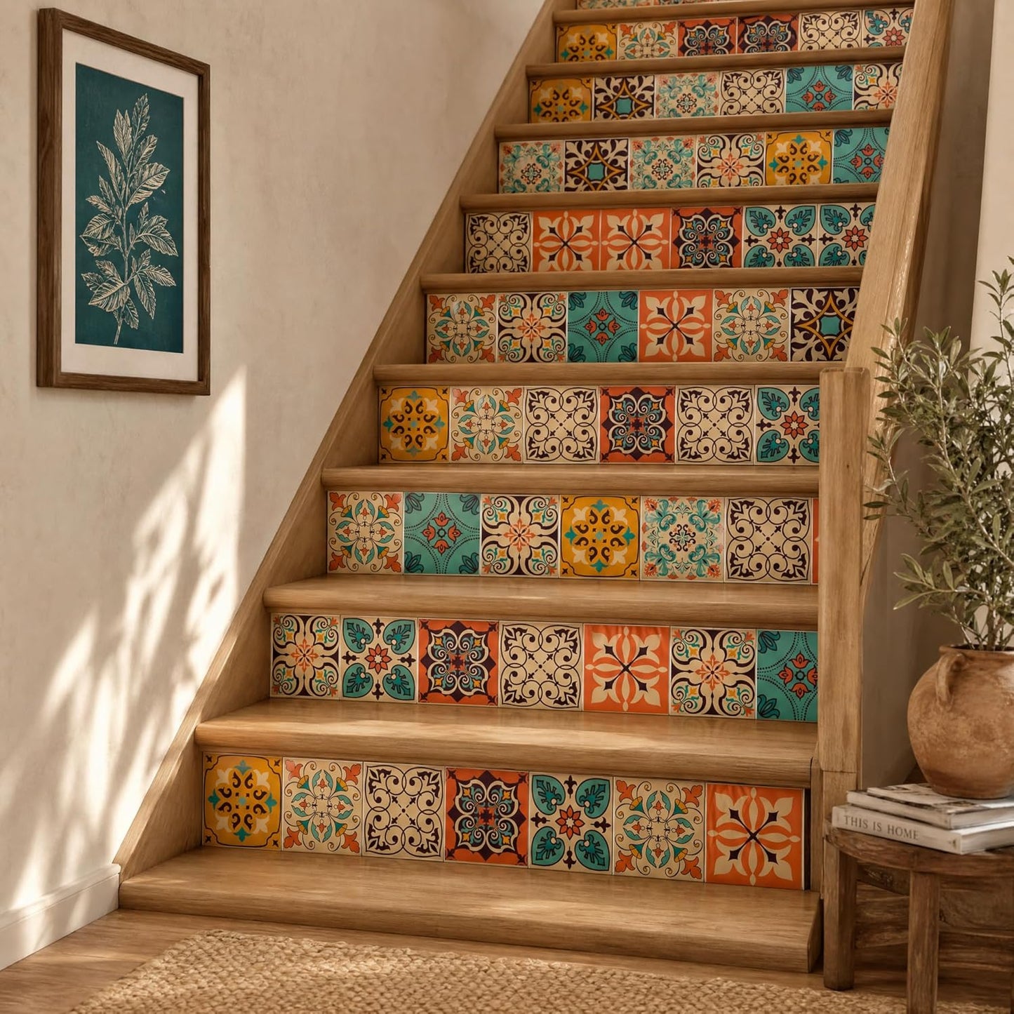 Vintage Moroccan Bohemian Tile Stickers 30 PC Pack