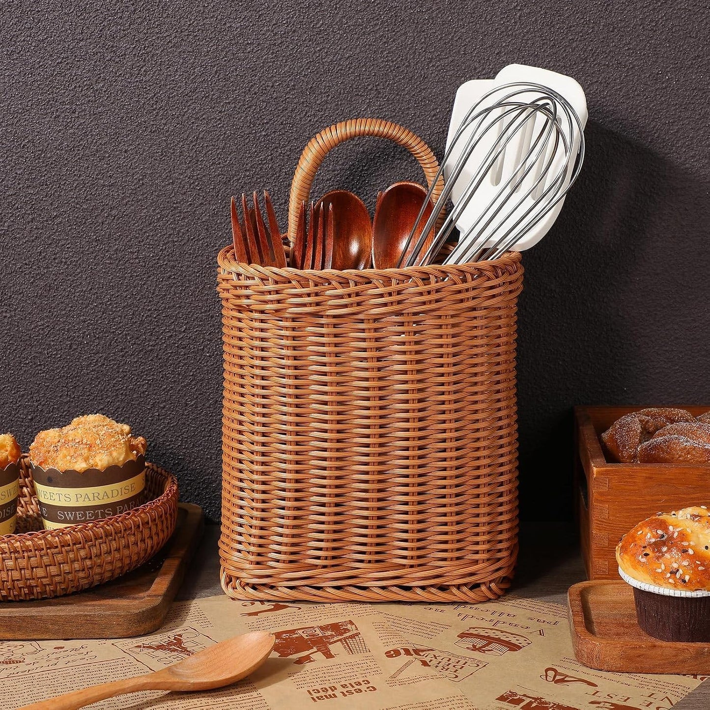Kitchenware Hanging Basket Wall Hanging Flower Baskets Front Door Hanging Basket Woven Hanging