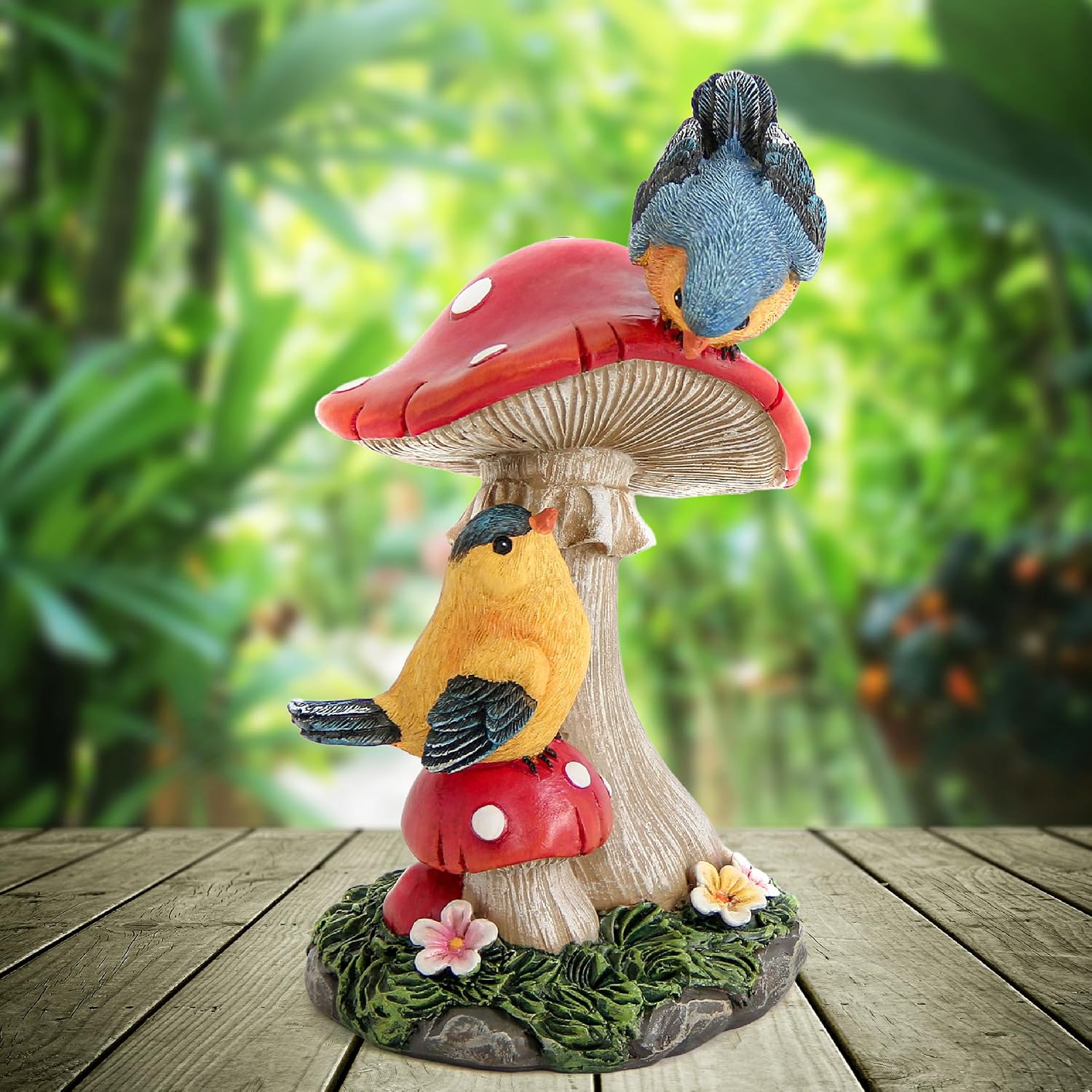 Bird Garden Statue / Red