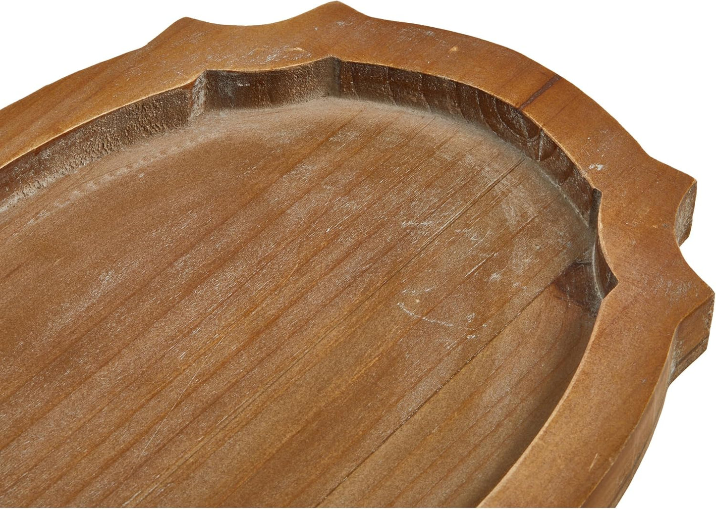 Wood Serving Tray / Round / 12 x 8