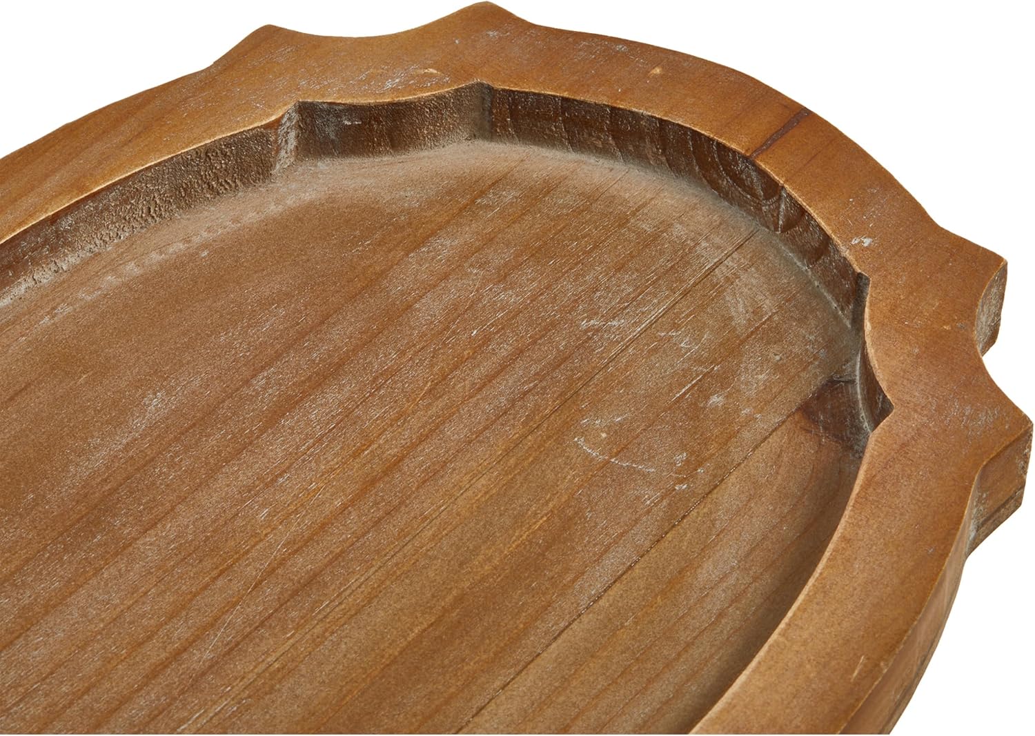Wood Serving Tray / Round / 12 x 8