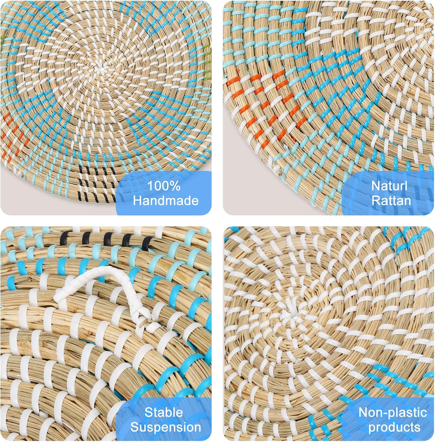 Bohemian Wall Basket Set / Set of 4