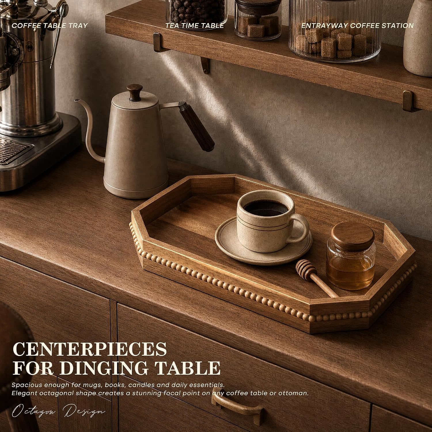 Wood Rustic Decorative Tray / Acacia