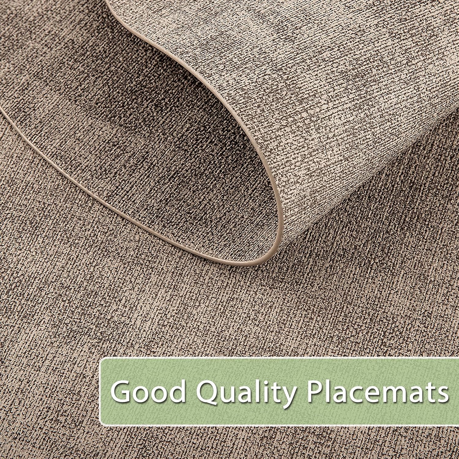 Placemats Set of 8 Non Slip, Heat Resistant Oval Faux Leather Place mats Double Layer, Waterproof Table Mats Easy to