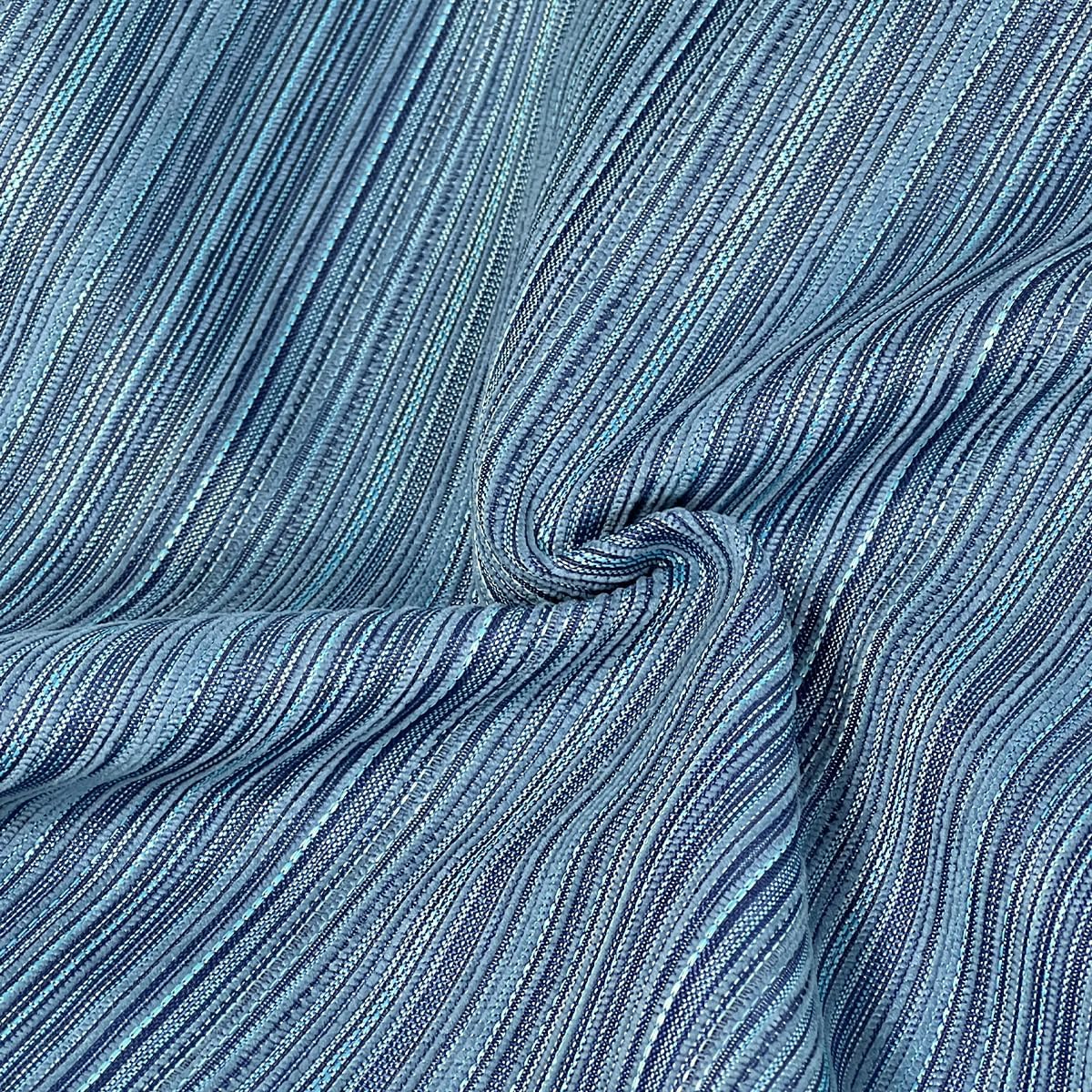 Outdoor Chenille Pillow Covers / 18 x 18 / Blue / Set of 2