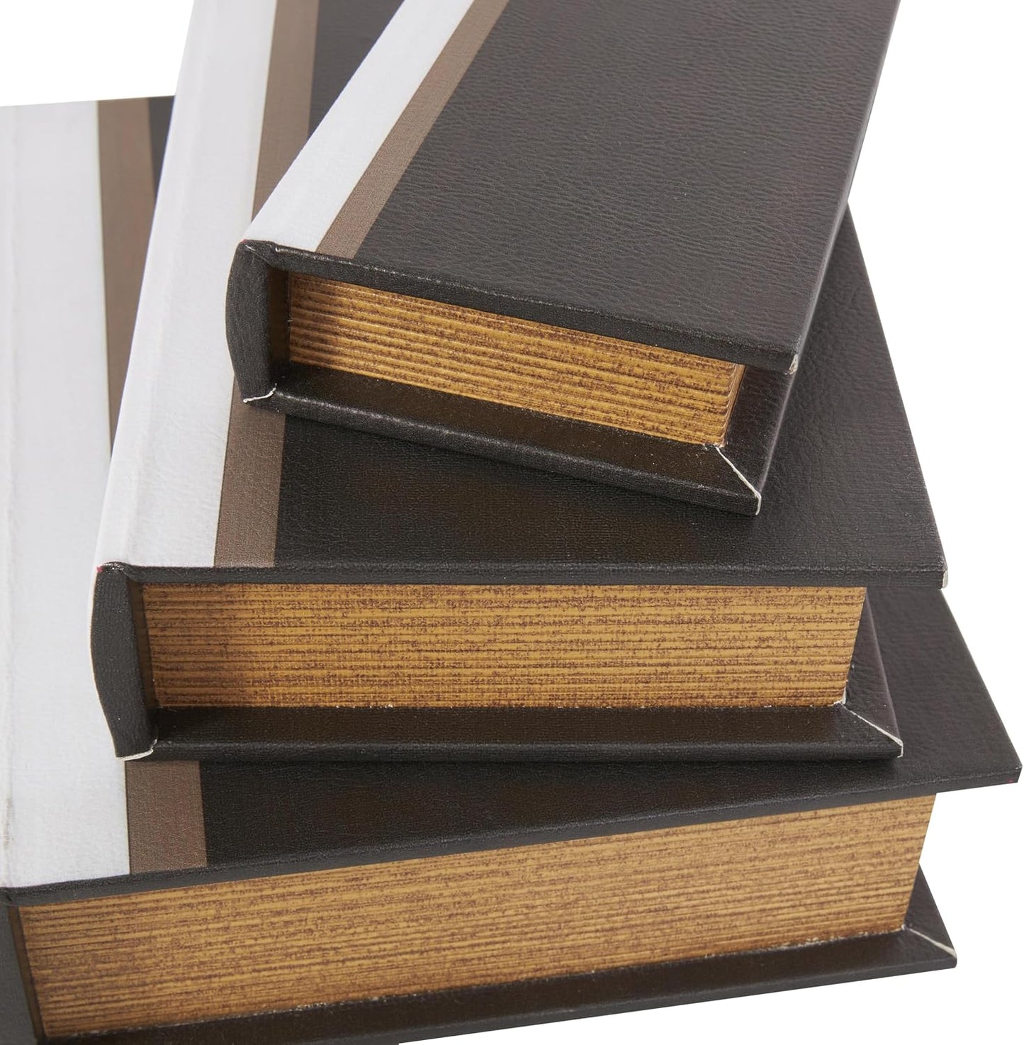 New York Storage Faux Storage Book Box / Black / 3", 2", 2 / 2 Inch / Set of 3