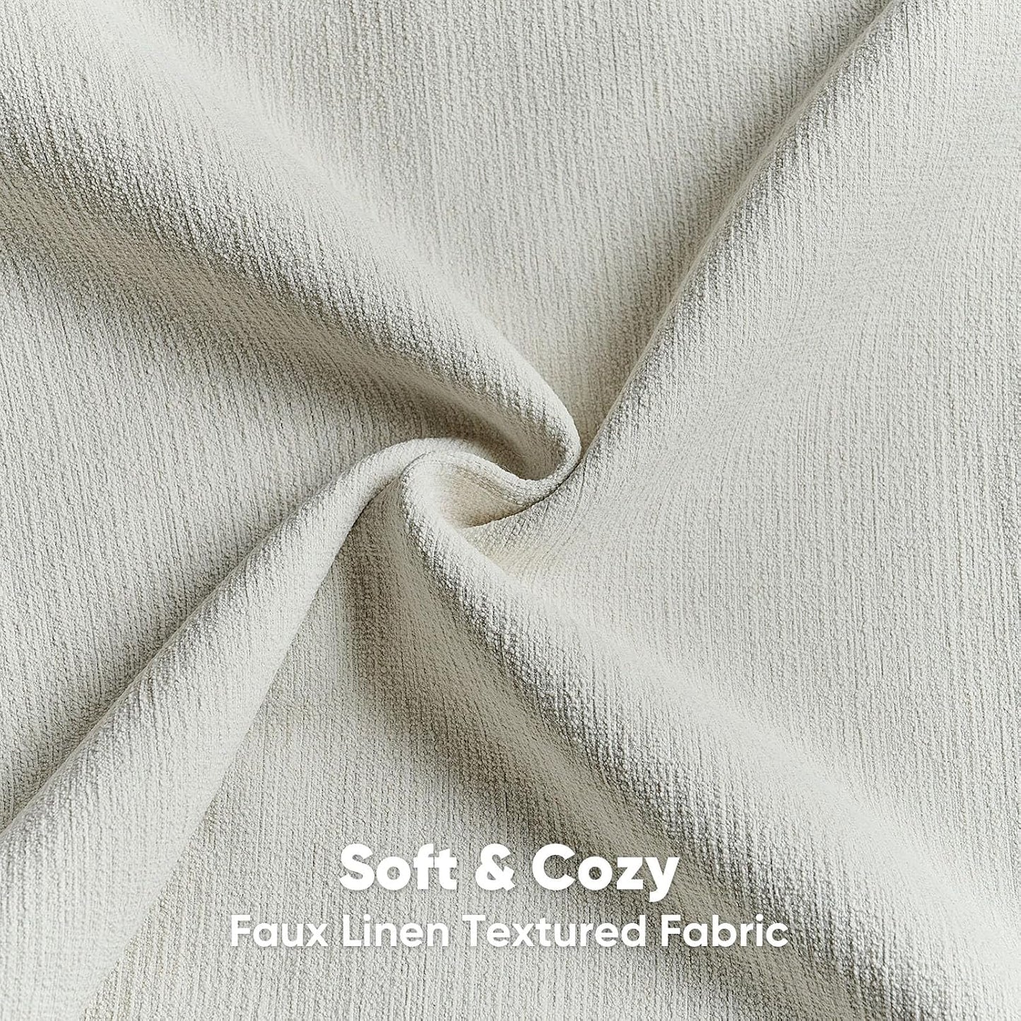 Chenille Decorative Throw Pillow Covers / Cream / 18 x 18 / Set of 2