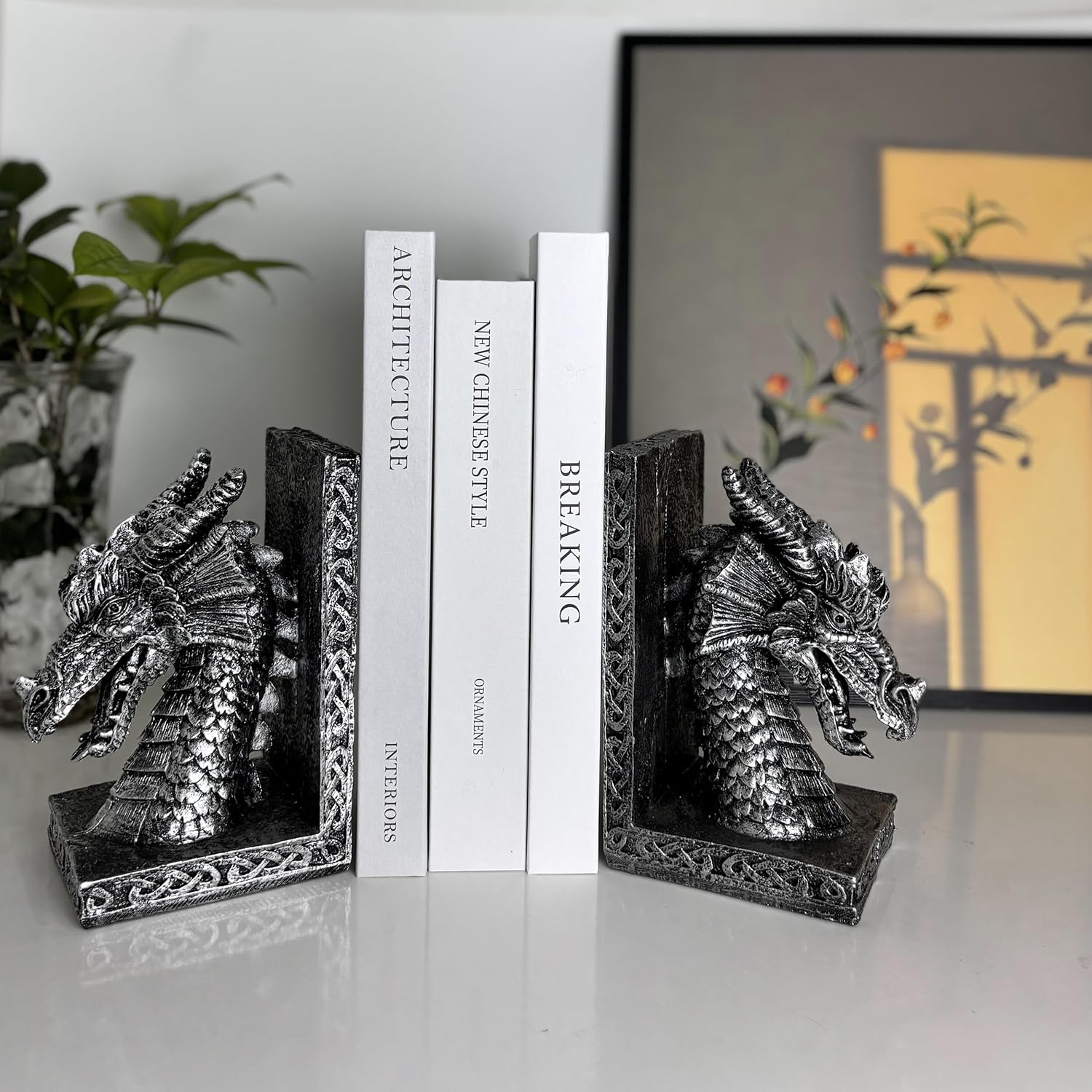 Book Ends / Decorative Bookend / Dragon