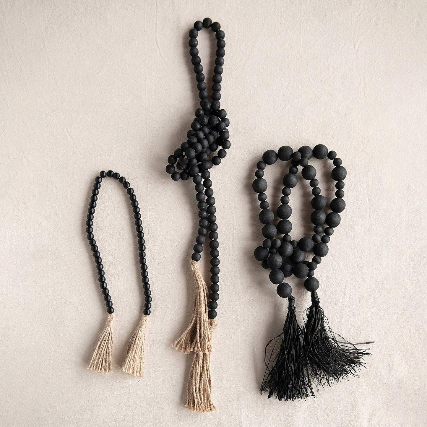 Wood Bead Garland / Black
