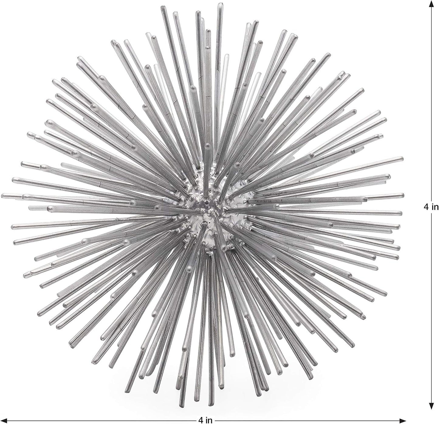 Mid Century Modern Metal Starburst / Silver / Small