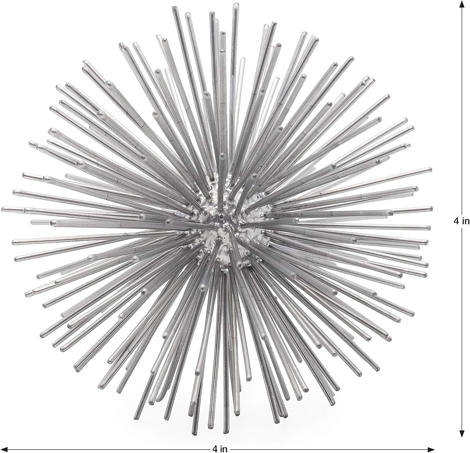 Mid Century Modern Metal Starburst / Silver / Small