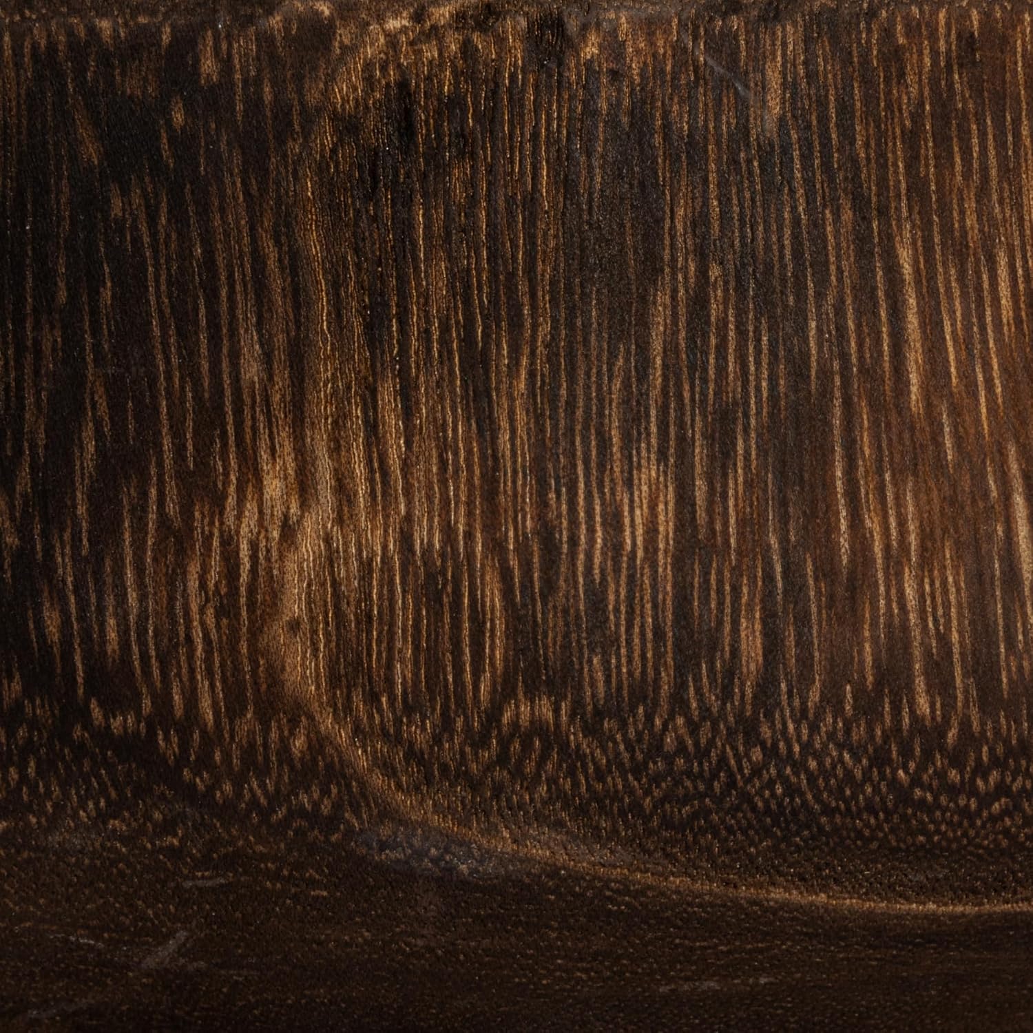 Round Paulownia Wood Decorative Bowl / Brown