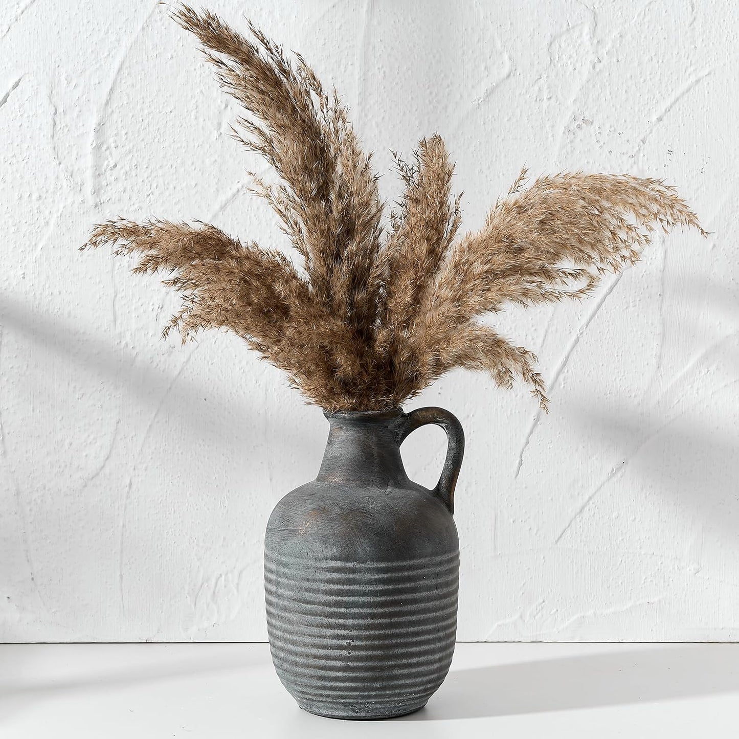 Rustic Ceramic Farmhouse Flower Vase / 19439-black Bronze
