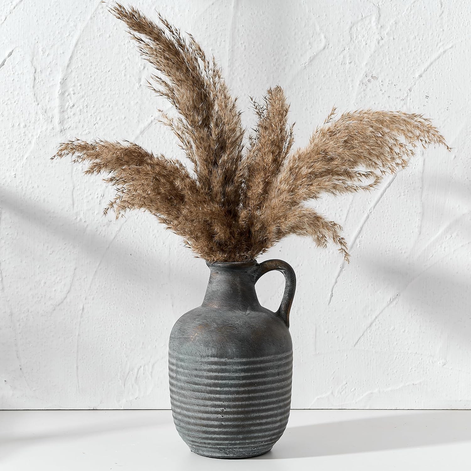 Rustic Ceramic Farmhouse Flower Vase / 19439-black Bronze