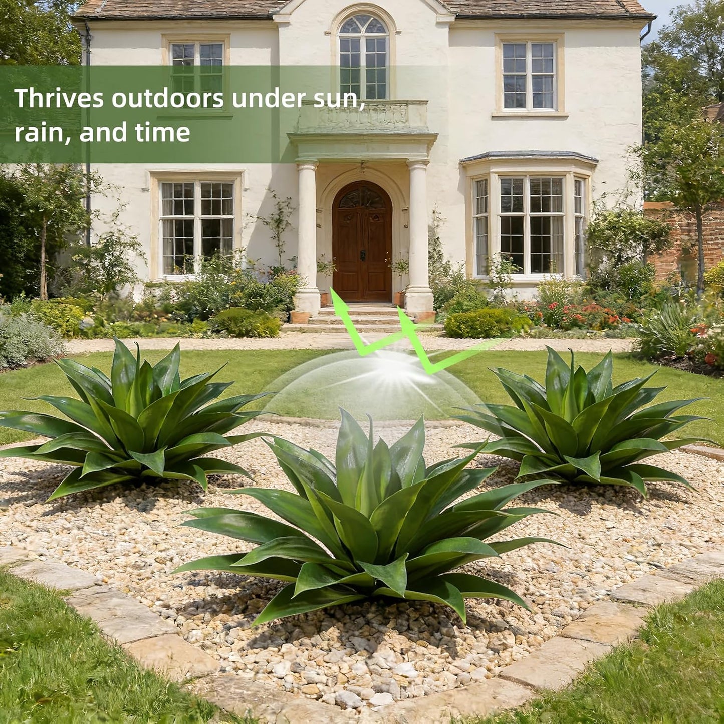 Artificial Agave Plant / Greenx2 / Medium / 18 Inch / Set of 2