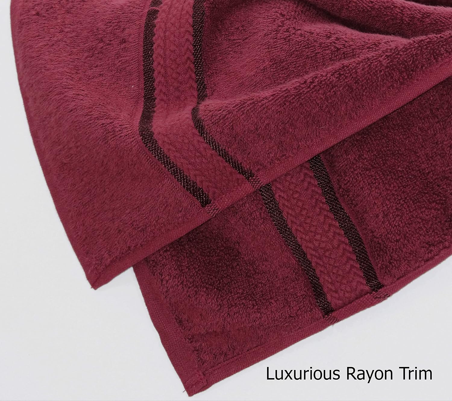 COTTON CRAFT Ultra Soft Hand Towels - 6 Pack 100% Ringspun Cotton Towel Set | Large 16x28 Burgundy Hand Towels with a