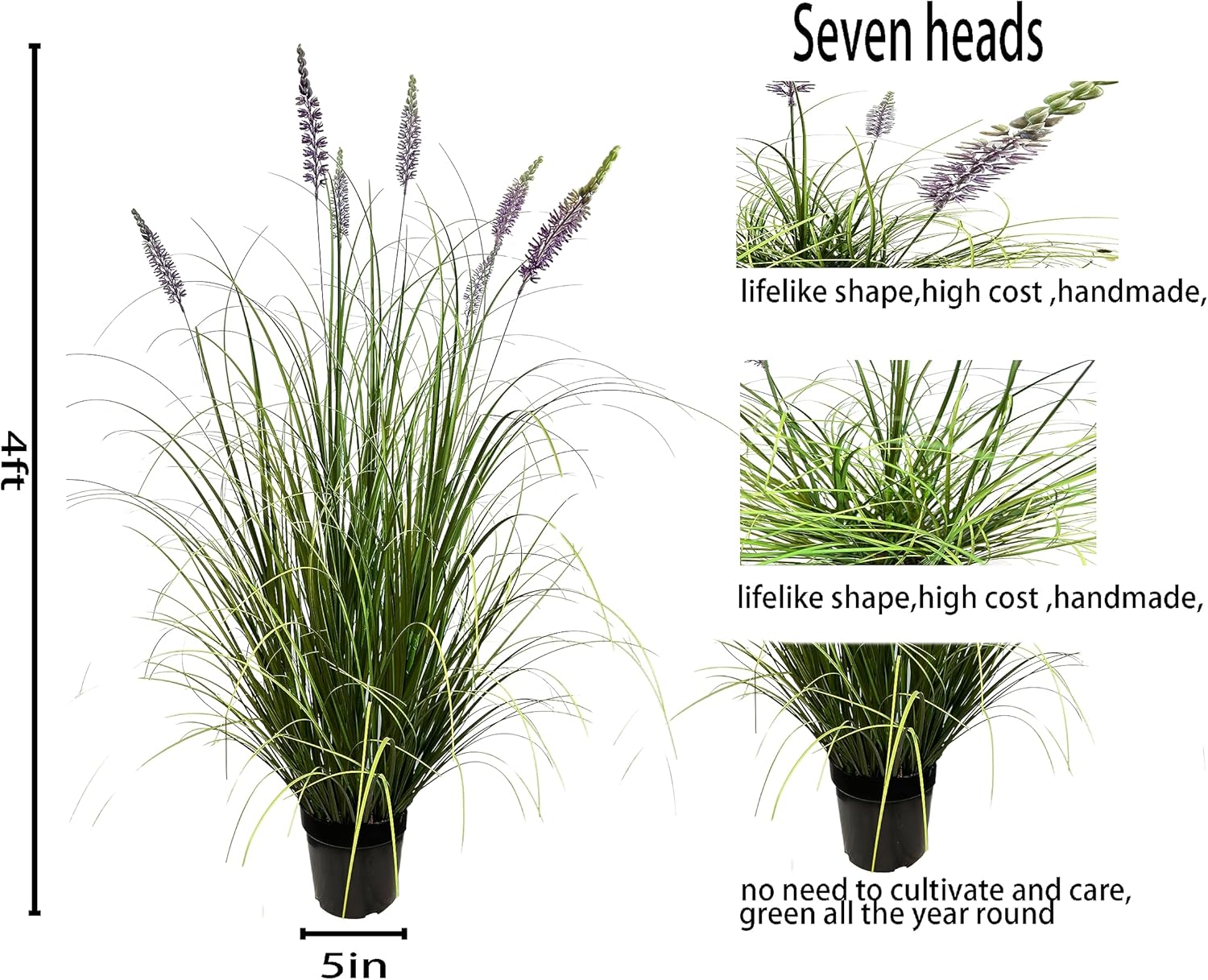 Artificial Plant Tall Artificial Lavender Plant / Lavender4ft / 47 Inch / Set of 2