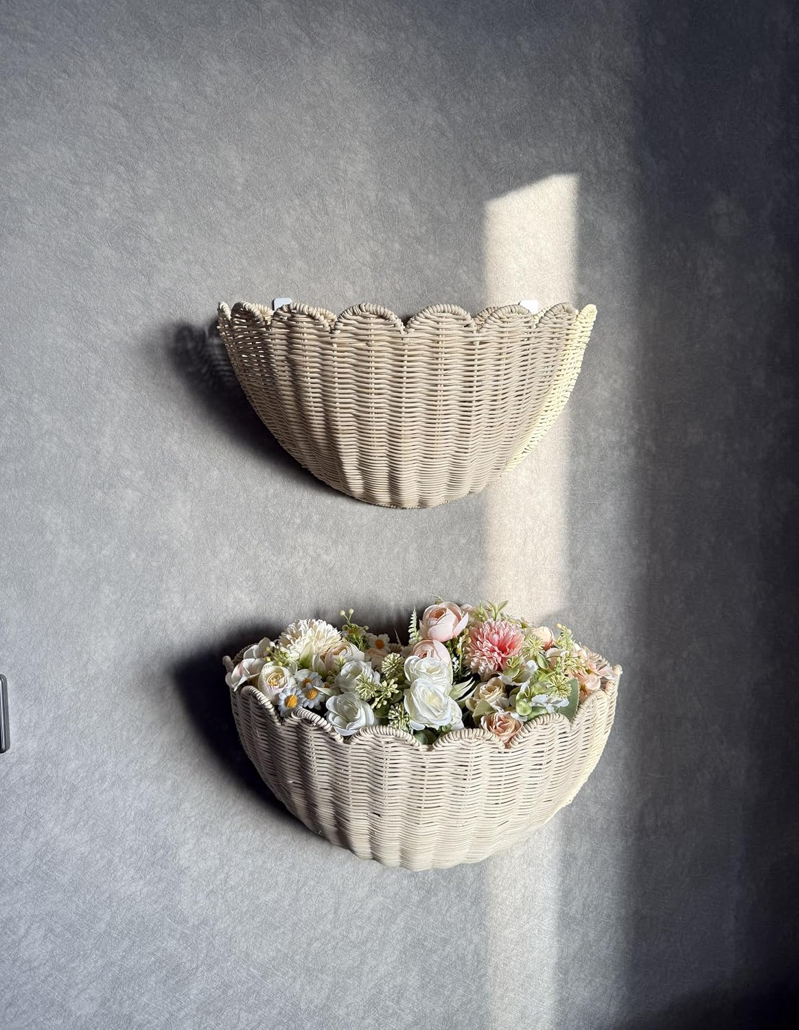 woven wall baskets / 16 x 10 x 7 / Set of 2