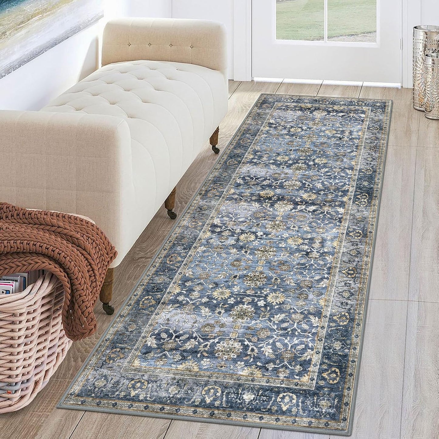 RELEANY Washable Area Rug, Small 2'x4', Pink