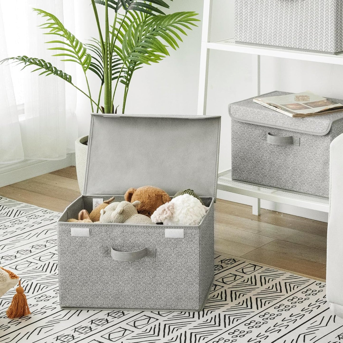 Storage Baskets / Closet Organizers / Ash Gray / Large / Set of 2