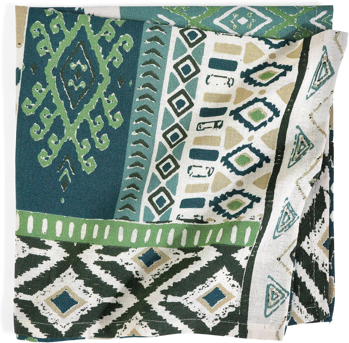 FINGERCRAFT Cloth Napkins Set of 12 Cotton Linen, 20x20 Inch, Free Spirit | Mitered corner, washable, soft, absorbent
