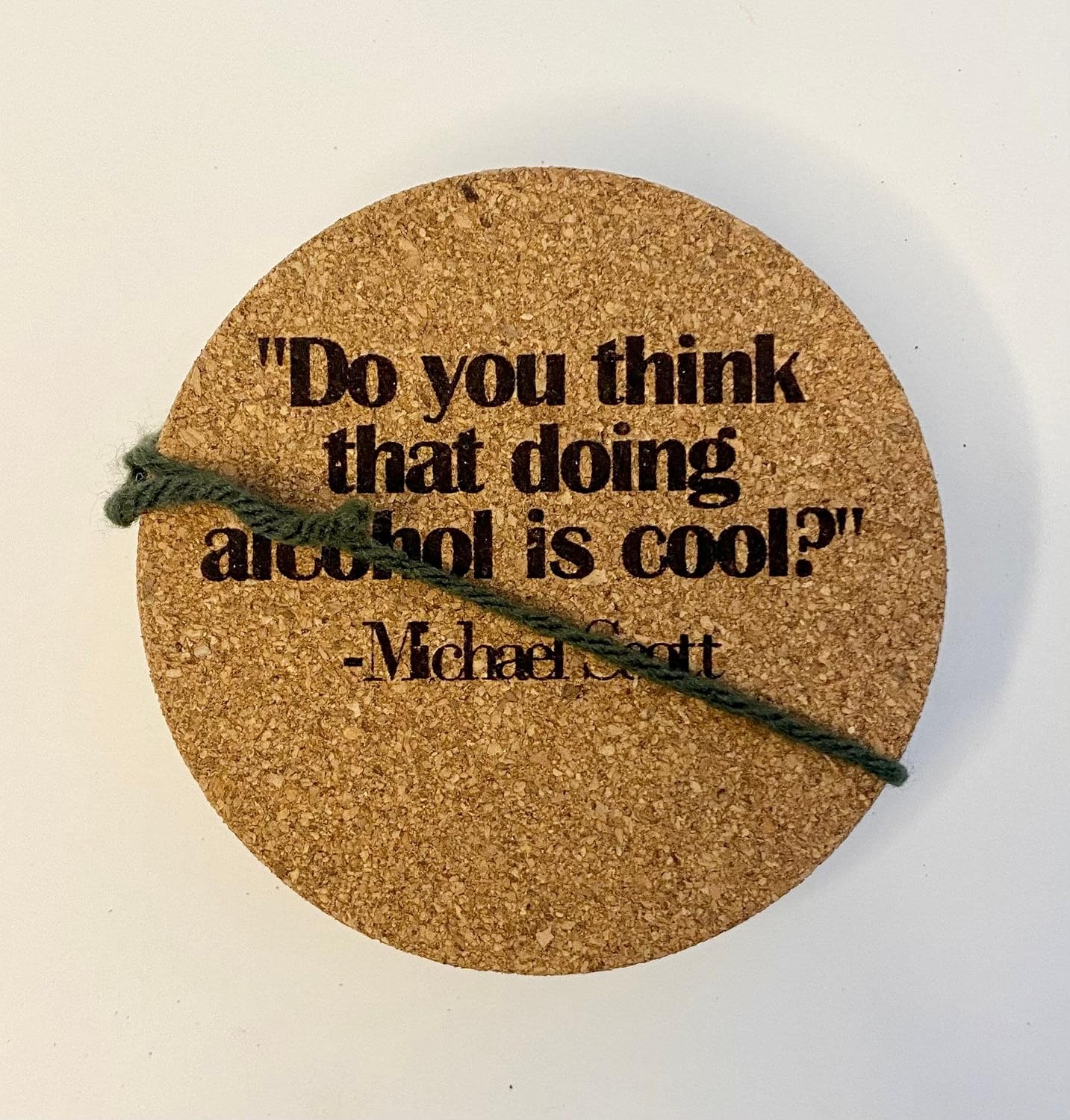 Bar Coaster Set / Set of Ten The Office Michael Scott Quote Cork Coasters