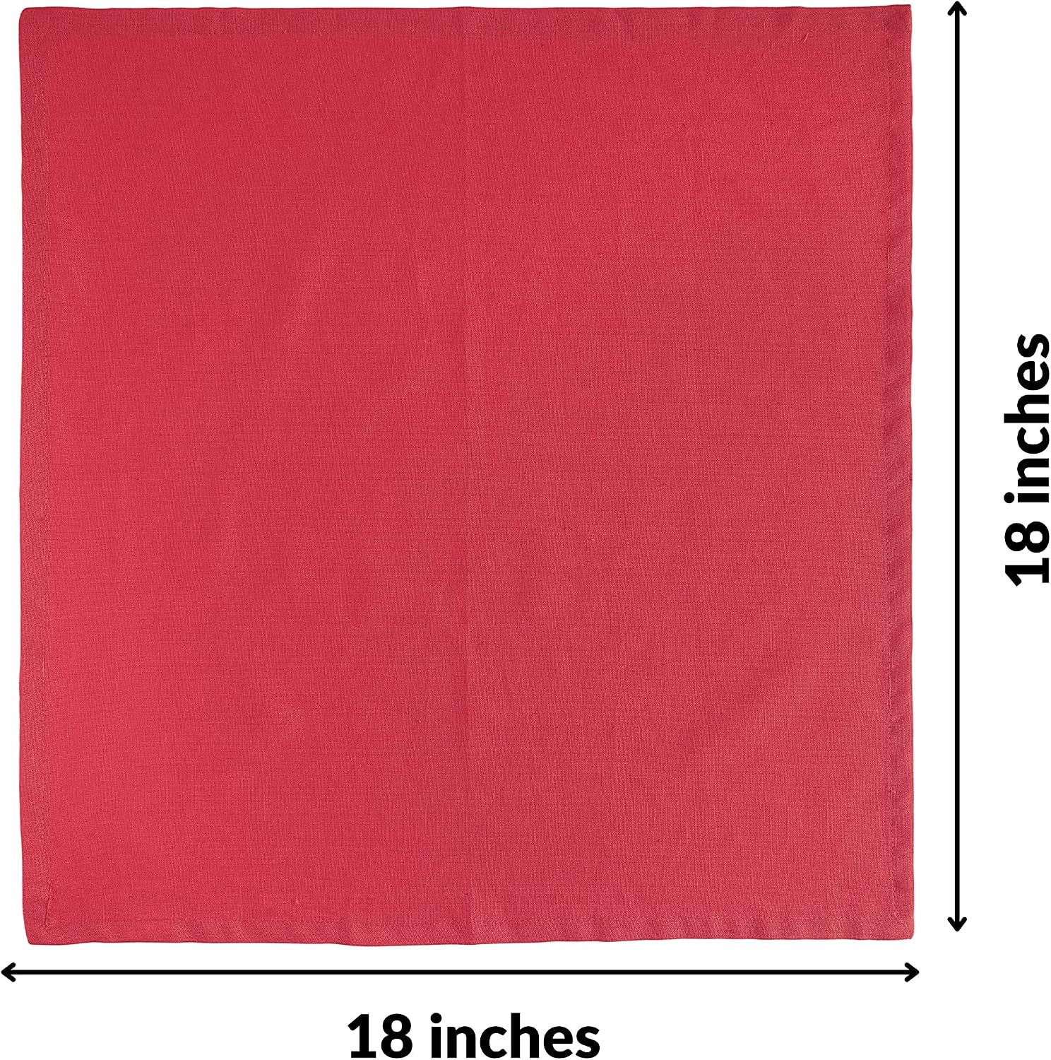 FINGERCRAFT Cloth Napkin, Cotton Linen, Set of 12, 18x18 inch, Multi | Mitered, premium quality, soft, absorbent