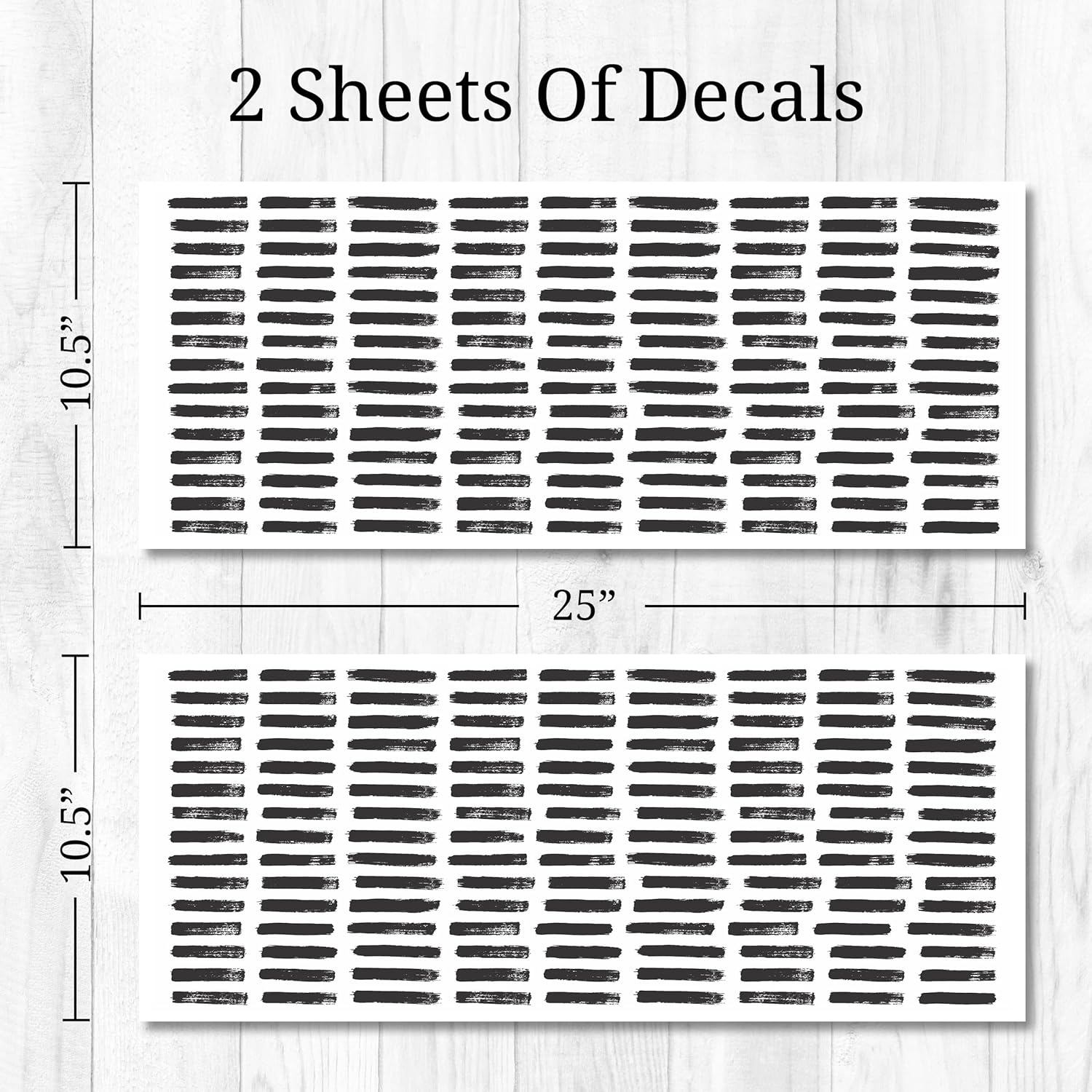 Watercolor Line Wall Decals / Black / Set of 270