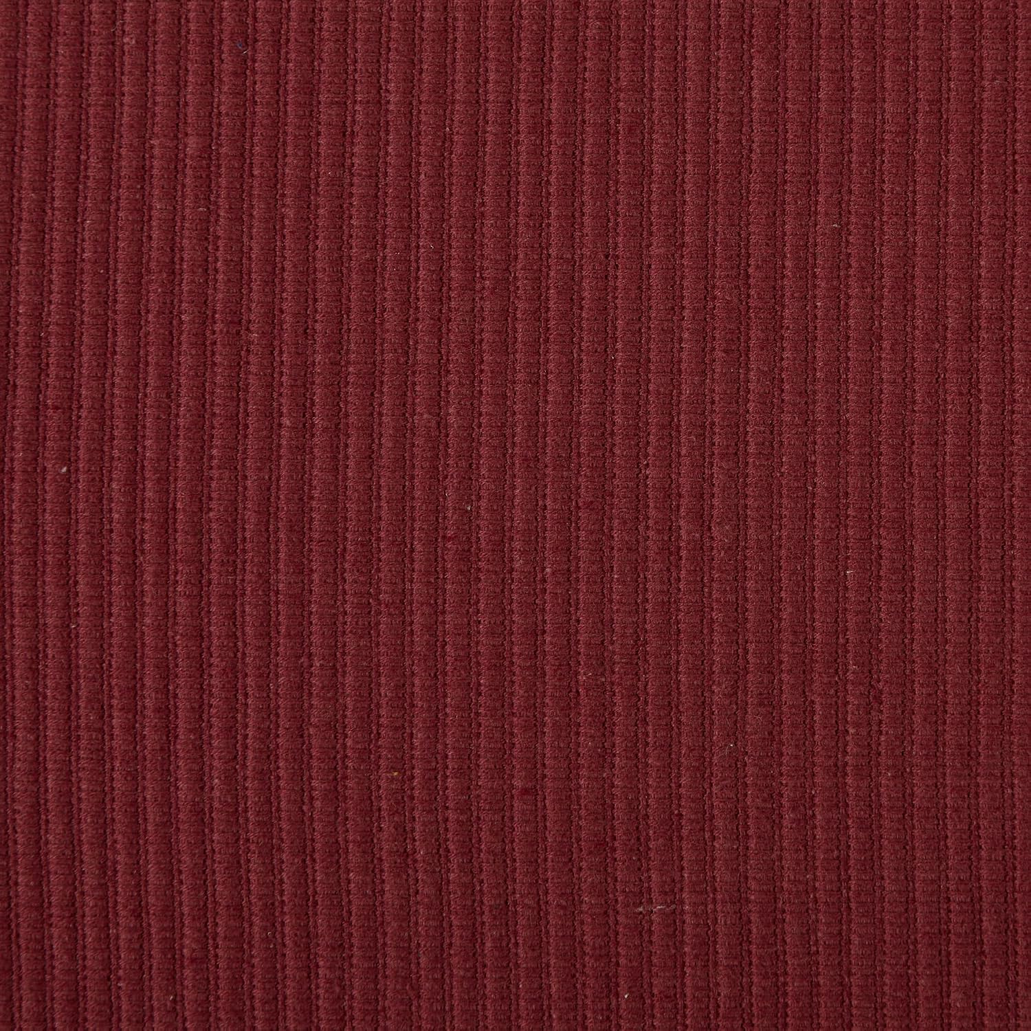 DII Basic Everyday Ribbed Tabletop 100% Cotton, Placemat Set, 13x19, Wine, 6 Piece