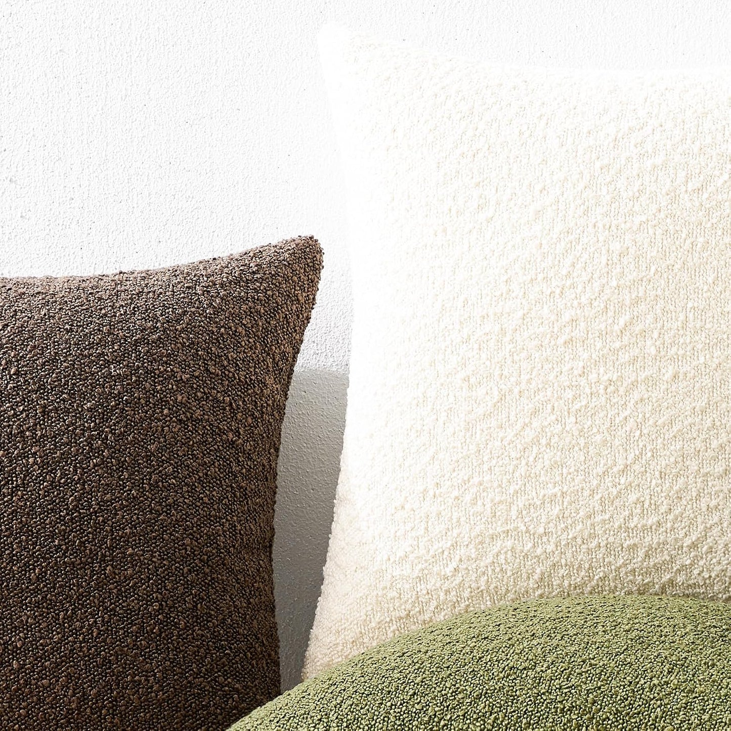 Textured Boho Pillow Covers / Chocolate / 18 x 18 / Brown / Set of 2