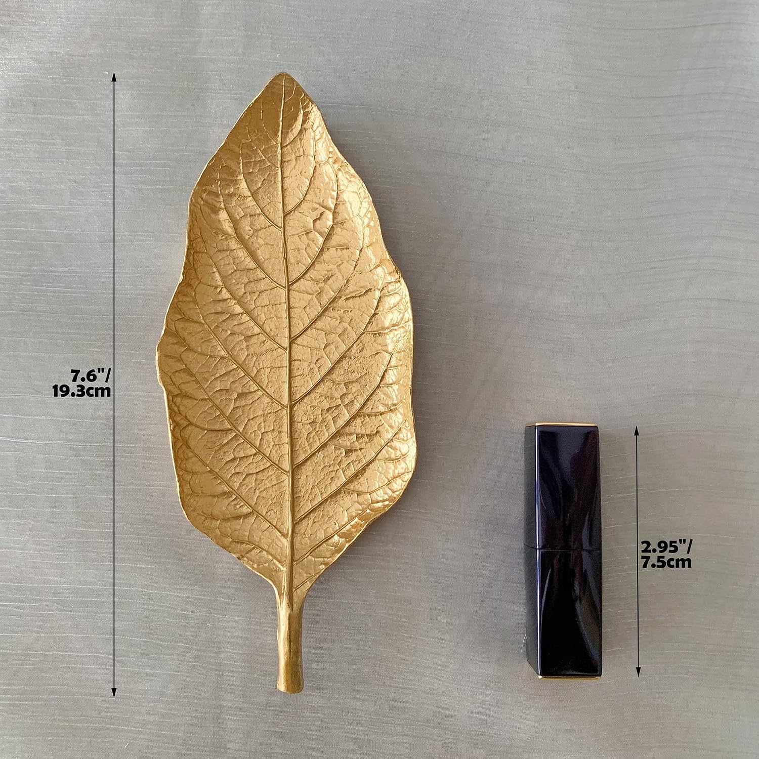 Metal Trinket Dish Leaf Shaped Ring Holder Jewelry Organizer Vanity Dish Tray / Single Mango Leaf