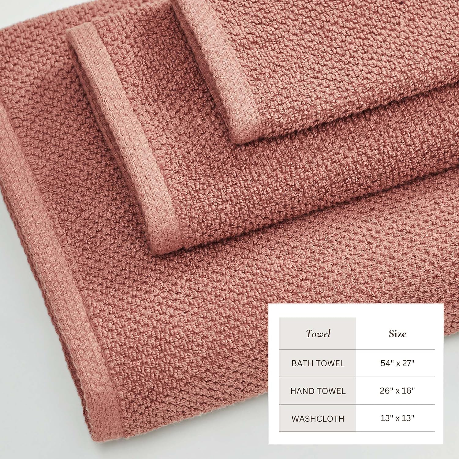 Great Bay Home 100% Cotton 6 Piece Towel Set - Absorbent, Quick-Drying, Durable Bath Towels for Bathroom Decor