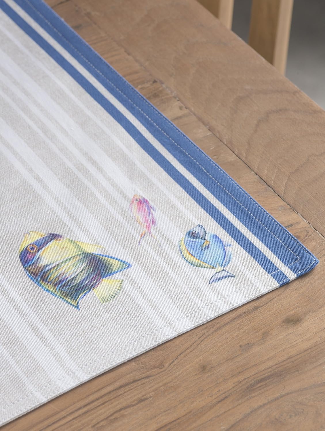 Maison d' Hermine Placemats Set of 4 Reusable 100% Cotton (13"x19") | Cloth Place Mats Washable Table Mats for Kitchen