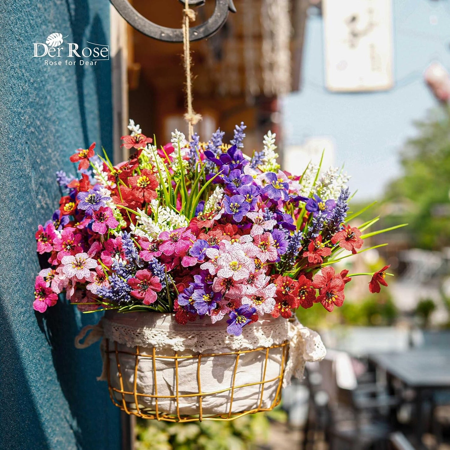 24 Bundles UV Resistant Artificial Flowers / Multi-color A