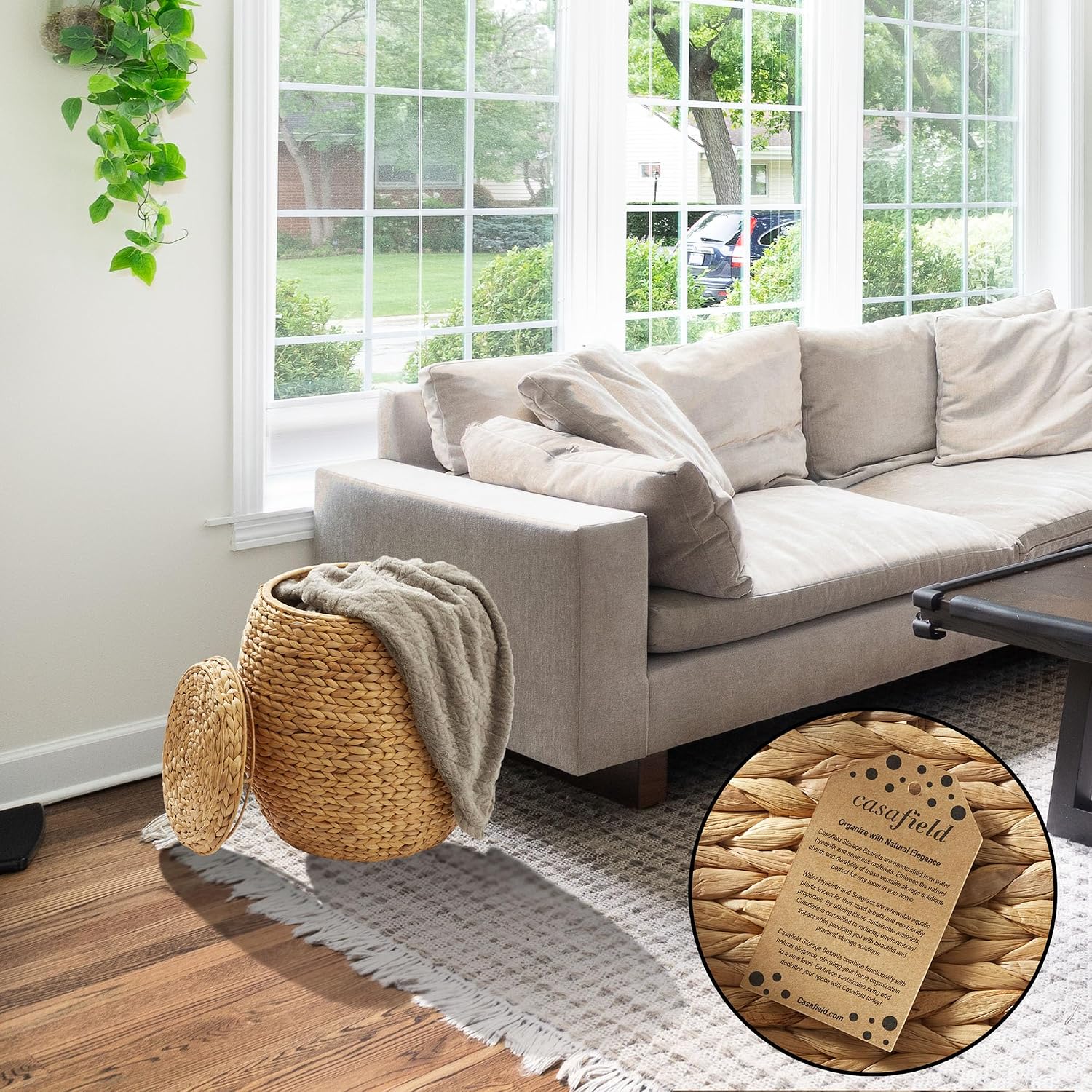 Plants / Round Storage Basket / Natural