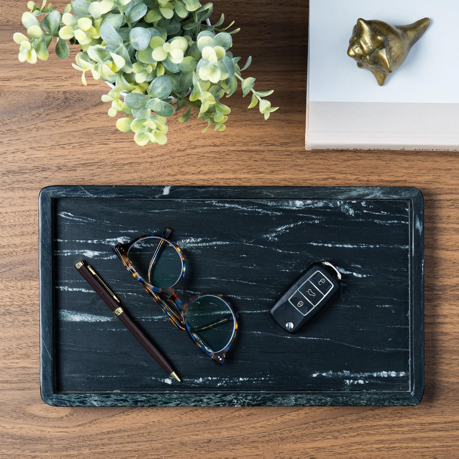 Marble Tray / ½" Large Vanity Tray / Black / 13 x 7.5 x 0.8